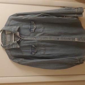 Levi Strauss Demin Shirt 100% Cotton 3XL brass snaps.